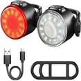 thumbnail image 1 of USB Rechargeable Bike Light Set Bike Lights Front and Back Powerful Bike Headlight Bicycle Light Installs in Seconds Without Tools, 1 of 8
