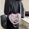 thumbnail image 4 of Bolsa de hombro transparente de PVC Love Heart Shaped Girls Underarm Daily Bolsos Ehuebsd Para estrenar, 4 of 9
