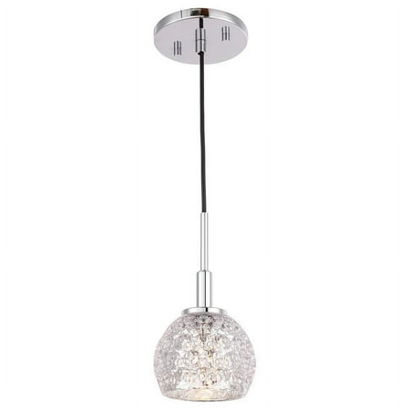 

Woodbridge Lighting Elise 1-Light Glass Mini-Pendant in Chrome/Mercury