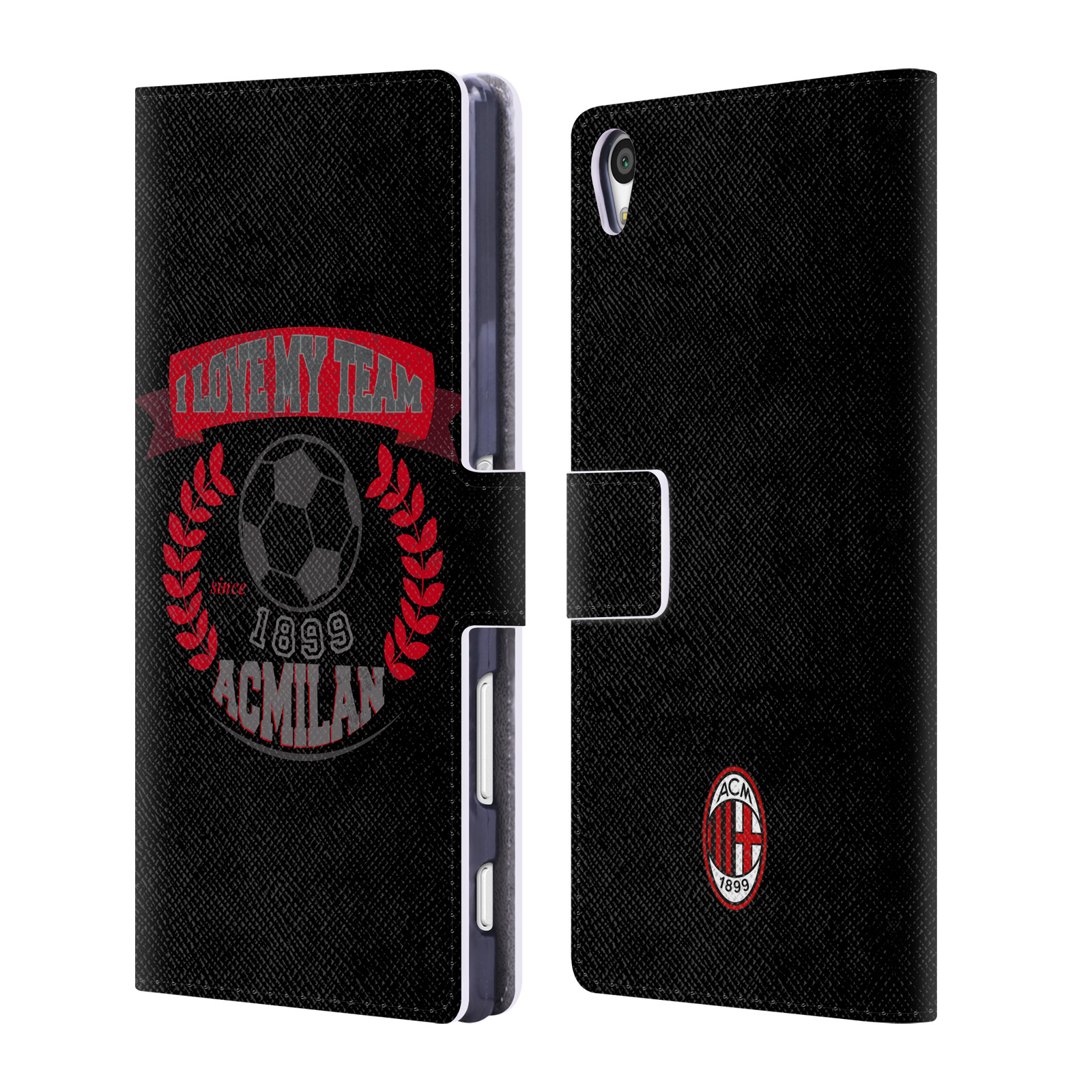 OFFICIAL AC MILAN 2018/19 TEENS LEATHER BOOK WALLET CASE COVER FOR SONY