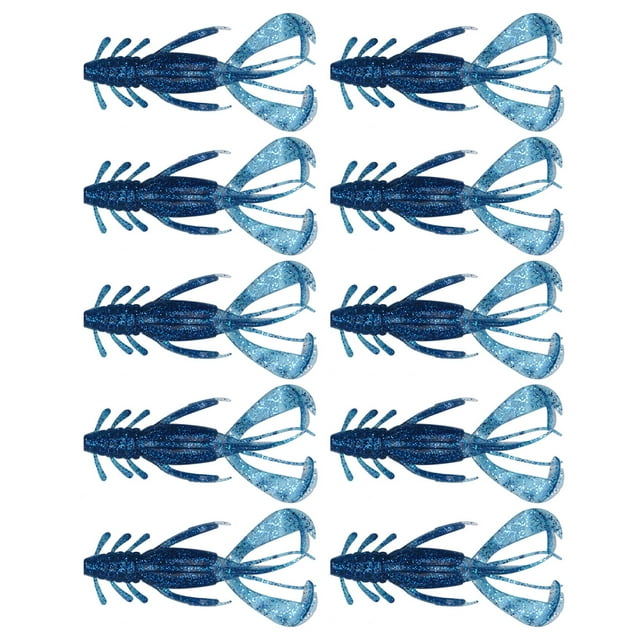 Wweixi 10 Pcs Appâts Crevettes Réalistes Réutilisables Fil Bicolore Appâts Bioniques Pratiques Vifs Sportifs Jeux Barbelés 7#