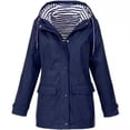 thumbnail image 2 of Hombres y mujeres de la chaqueta de lluvia de tela impermeable completo punzonado chaqueta chaqueta de deportes al aire libre, 2 of 6