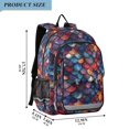thumbnail image 2 of FORMRS Unisex School Backpack 17" Student Travel Bag with Laptop Compartment, Purple Dragon Scales Pattern, 2 of 7