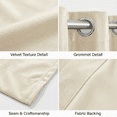 thumbnail image 3 of SNITIE 2 Panels Luxury Velvet Light Filtering Curtains, Thermal Insulated Grommet Drapes for Living Room, Super Soft Window Curtains for Home Decor, 3 of 8