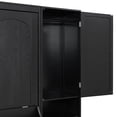 thumbnail image 6 of Harper & Bright Designs Queen Size Wood Murphy Bed with Closet, Wooden Folding Wall Bed Chest Cabinet Bed with Drawers and Shelves, Hidden Murphy Bed for Guest Room Bedroom, Black, 6 of 20