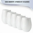 thumbnail image 5 of Smarty 12 oz. White Elegant Stemless Plastic Wine Glasses 64ct, 5 of 8