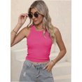 thumbnail image 4 of Ribbed Tank Tops for Women, Slim Knit Basic Summer Tops for Women Going Out Tops, 4 of 5