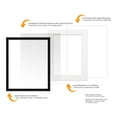 thumbnail image 5 of 28x28 Frame Black With White Picture Mat For 28x28 Photo - Black 30x30 Frame To Display Print or, 5 of 8