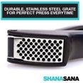 thumbnail image 2 of Shanasana Soft Handled Garlic Press (Incredibly Strong Stainless Steel) Also Called Garlic Crusher or Garlic Mincer - Incredible Tool for Any Kitchen - Dishwasher Safe, 2 of 7