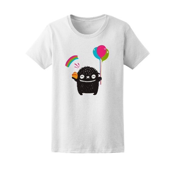 Cute Black Monster And Cupcake Tee Women's -Image by Shutterstock