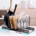 thumbnail image 1 of Pot Lid Rack Pot Rack Organizer Kitchen Cabinet Organizer Kitchen Supplies Pot Lid Rack Iron Retractable Pot Lid Organizer Holder For Multiple Cookware Universal, 1 of 6