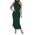 thumbnail image 1 of Vestido sin mangas con cuello alto y hombros descubiertos para mujer - Elegante conjunto informal para fiesta - Prenda versátil para primavera y otoño - Tallas XS-XL, 1 of 8