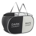 thumbnail image 1 of Durable Two Compartment Laundry Hamper Portable Storage Sorter For Home Travel Dormitory, 1 of 7