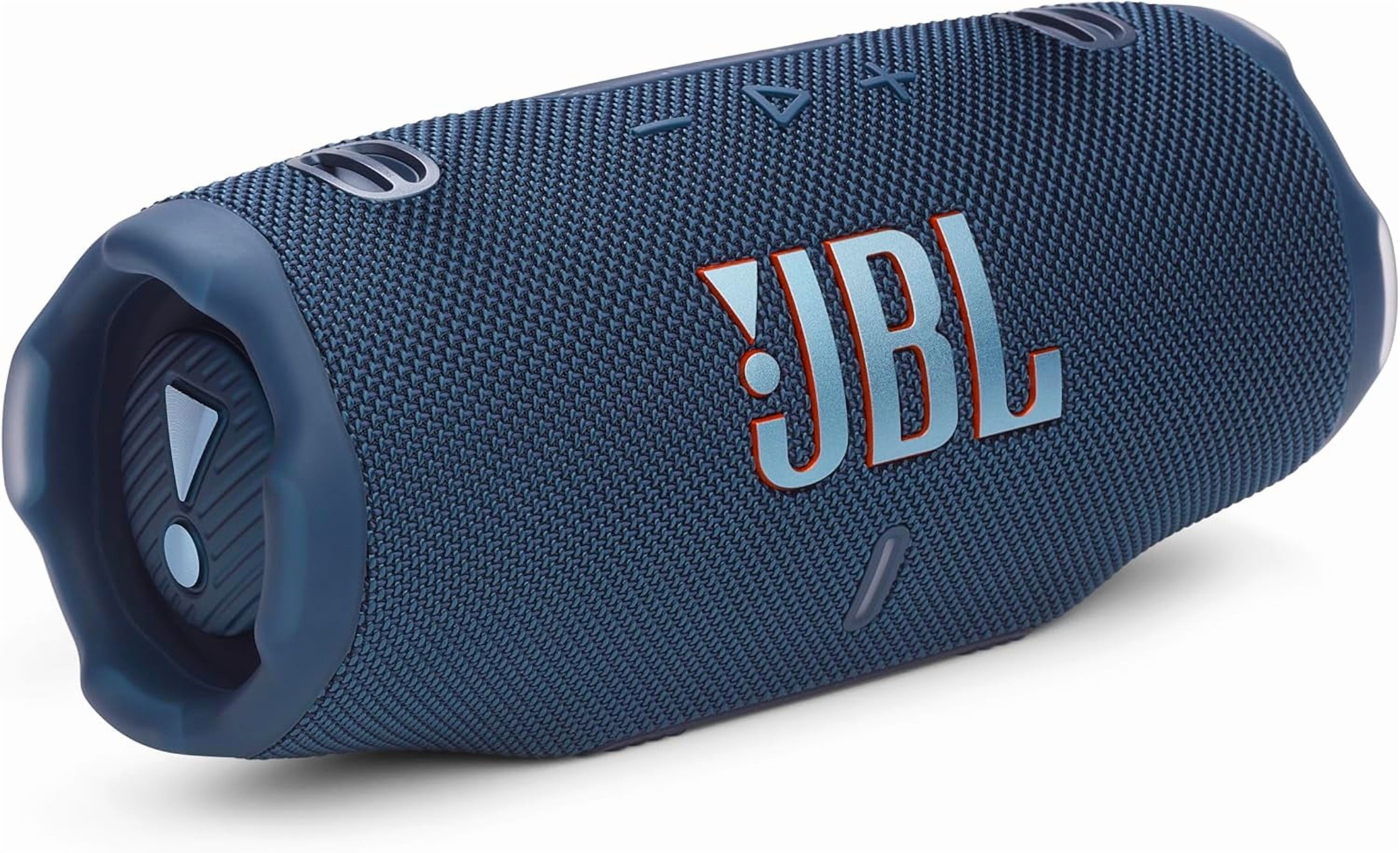 JBL Charge 5 Black Portable Bluetooth Speaker w/Divvi! Hardshell