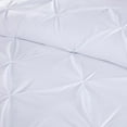 thumbnail image 6 of Chezmoi Collection Berlin White Pinch Pleat Queen Comforter Set, 3-Piece, Soft Pintuck, Lightweight All Season Microfiber Bedding, 6 of 9