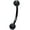 Black Gem / Black Bar, variant on Anodized Titanium Curved Barbell 16G Eyebrow Ring with Ferido Ball Ends