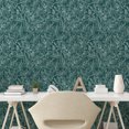 thumbnail image 2 of Ambesonne, Forest Peel & Stick Wallpaper for Home, Tropical Jungle Boho Flowers, 13"x72", Teal and Almond Green, 2 of 5
