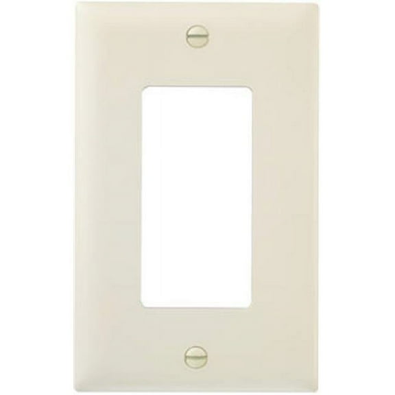 Legrand Pass & Seymour TP26LACP Trademaster Mid-Size Unbreakable Nylon Wall Plate, 1 Gang, One Decorator Rocker GFCI Cover, Light Almond (10 Pack)