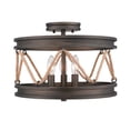 thumbnail image 1 of Golden Lighting 1048-SF GMT Semi-Flush, Gunmetal Bronze, 1 of 3