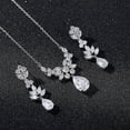 thumbnail image 3 of Teardrop Wedding Bridal Jewelry Set For Brides Women Birdesmaid, Crystal Rhinestone, 3 of 3