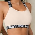 thumbnail image 2 of Hduncf Trendy Sports Bras for Women Back Criss Cross Running Bra Workout Crop Top with Built in Bra High Impact Bralettes Beige XL, 2 of 5