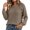 Brown, variant on Josdec Women's Ribbed Knit Pullover Tops, Crew Neck Long Sleeve Decorative Shoulder Button Casual Sweater S‑2XL