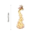 thumbnail image 3 of Traditional Lighted Christmas Wall Decoration with a Gold Leaping Reindeer with a Red Scarf, Cascading LED Hanging Pendant for Hallway and Staircase Wall Decor (Antique Gold), 3 of 5