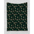 thumbnail image 1 of Firefly Tapestry, Magic Creatures Insects at Night Woodland Beetles Dark Toned Illustration, Wall Hanging for Bedroom Living Room Dorm Decor, 60W X 80L Inches, Dark Green Burgundy, by Ambesonne, 1 of 1