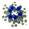thumbnail image 2 of GUOOL Artificial Rose Flower Candle Wreath for Ceremony Gift Cafe Blue, 2 of 9