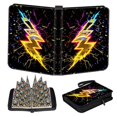 thumbnail image 1 of Card Binder 9 Pocket for PokeN Card with 900 Cards Capacity 50 Pages,Zipper Waterproof PU Leather Toploader with Portable Handle&acirc;??Tr, 1 of 7