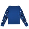 thumbnail image 3 of Vedolay Fall Sweaters for Women 2023 Fall Sweater Casual Long Sleeve Turtleneck Loose Knit Tops,Blue S, 3 of 5