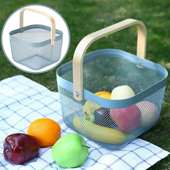 EGNMCR Baskets for Organizing, Baskets Steel Food Storage Basket Shopping Basket Vegetable Basket Fruit Basket Storage Basket