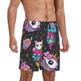 thumbnail image 2 of Gaeub Cat Icecream Printed Men's Short Pajama Pants, Lightweight Lounge & Sleep Bottoms Keep You Cool - 3X-Large, 2 of 9