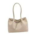 thumbnail image 3 of Bolso tote grande para mujer, bolso de mano informal de moda para primavera, verano y ocio urbano. Mango color caqui, 3 of 8