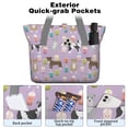 thumbnail image 2 of Tote Bag for Women - Boxer Dog Pitbull Terriers Dog and Drinks Shoulder Bag - Large Utility Work Duffle Bag with Zipper Handbag for Travel, Work, Sprots, 2 of 5