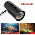 thumbnail image 4 of Cerámica E27 con abrazadera y cable de 1,8 m para lámpara de reptil, máx. 150 W, enchufe de terrario E27 negro flexible para tortuga, lámpara de calefacción con clip para cachorro de pollito (sin bombilla) ER, 4 of 5