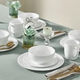 thumbnail image 3 of Pacifica Home Bone China Modern White Porcelain Dinnerware Set, Service for 4, Chip & Scratch Resistant, Dishwasher & Microwave Safe, 3 of 3