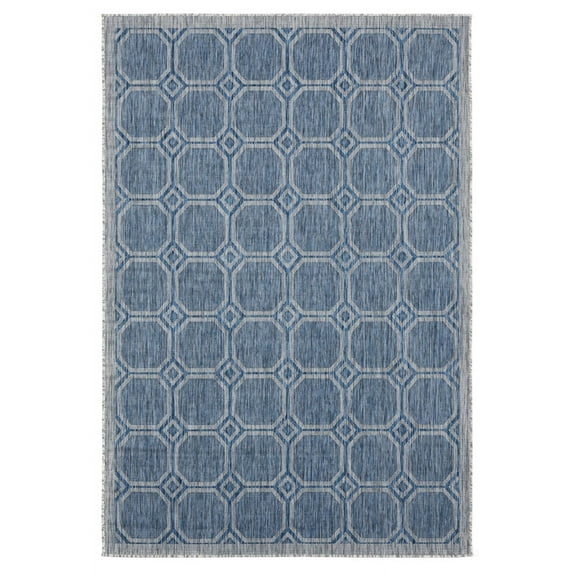 United Weavers of America 3900 10660 69 5 ft. 3 in. x 7 ft. 6 in. Augusta Balos Blue Rectangle Area Rug