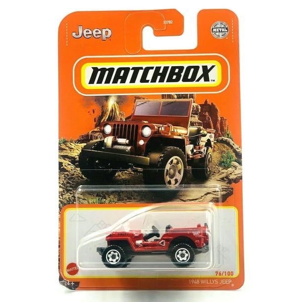 Vehículo de juguete Matchbox Willys Jeep 1948 rojo escala 1:64