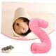 thumbnail image 3 of Túnel de juego plegable para animales pequeños con juguetes divertidos, 4 x 40 pulgadas para cobayas, ratas y conejos enanos (rosa), 3 of 5