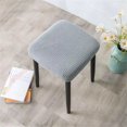 thumbnail image 1 of ¡Oferta especial! Funda de sofá elástica para taburete, color gris, funda cuadrada para taburete de tocador, para sillas de comedor, ideal para bodas, fiestas, bares, hoteles, con diseño, 1 of 4