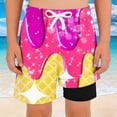 thumbnail image 2 of Boys Swim Trunks with Compression Liner Kids Quick Dry Bathing Suit Summer Swim Shorts, 2 of 5