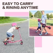 Kids Swing Scooter, 3 Wheels Drifting Scooter/Wiggle Scooters with Adjustable Height & Foldable for Boys/Girl/Ages 5-12 Years