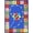 Multi, variant on Joy Carpets Kid Essentials Alphabet Pinwheel 7'7" Round Area Rug in Color Multi