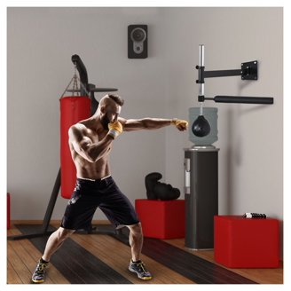 Adjustable Height Speed Bag Platform - Wall Mounted Boxing Training With 360° Swivel