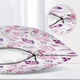 thumbnail image 3 of Body Pillow Cover 21x54 inches Watercolor Leaves Pattern Satin Pillow Case Cover with Zipper Soft Breathable Long Pillowcase for Hair and Skin, 3 of 6