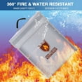 thumbnail image 7 of Upgraded Fireproof Document Bag (2000℉), Manfiter Waterproof and Fireproof Money Bag, Fire Safe Storage for Valuables,Money,Jewelry,Legal Documents, File and Tablet(15×11×2.5”), 7 of 7