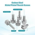 thumbnail image 4 of 12 Pcs M4x10mm Computer Case Thumbscrews, Carbon Steel Knurled Screw, Silver, 4 of 6