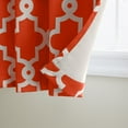 thumbnail image 3 of TOWN & COUNTRY EVERYDAY Ironwork Geo Trellis Sateen Indoor Curtains, Room Darkening Blackout, Grommet Top, Energy Efficient, 2-Pack Set, 52"x84", Mecca Orange, 3 of 10