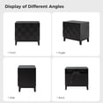 thumbnail image 5 of Tina's Home Modern 2-Drawer Solid Wood End Table with Built-in USB & Power Outlet, Small Space Storage Cabinet for Living Room, Office (Black）, 5 of 7